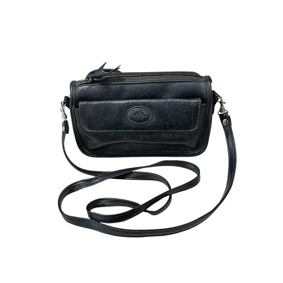 Koltov Collection Women’s Black Faux Leather Handbag Crossbody Purse-Pockets - Picture 1 of 12